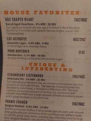 Box Shaped Heart - award for best beer name I've seen in a long time