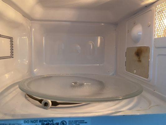 The microwave when we checked in looks like this