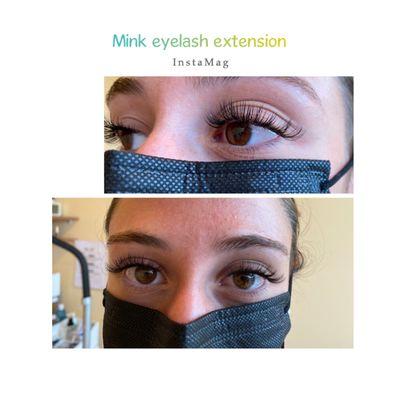 Mink eyelash extension(100+pieces per eye)