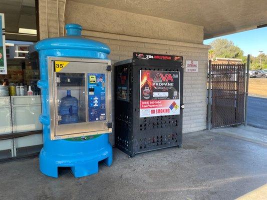 Water dispenser and propane refill