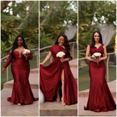 The bridesmaid dresses were a hit at my Valentine's Day themed wedding. The ladies gowns were gorgeous. Thank you so much Mimi!!