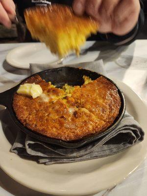 Iron Skillet Cornbread - Tasty, but VERY rich! I could only finish a few slices.