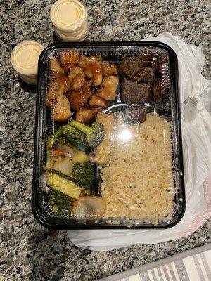 Steak and chicken Hibachi