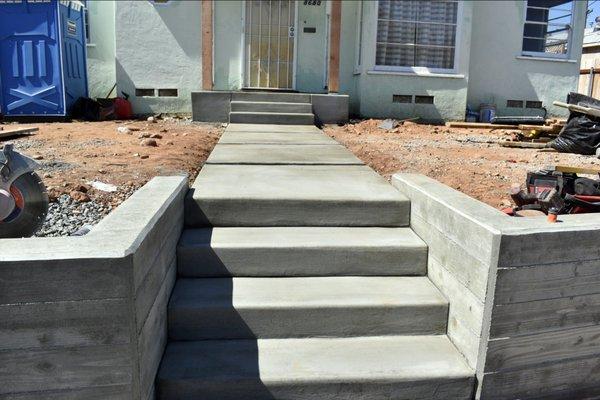 Concrete stairs