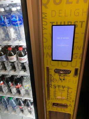 Non working vending machines packed with drinks