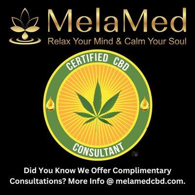 Looking for a complimentary CBD consultation in Michigan or online? Visit melamedcbd.com or call 248-629-0579 for more information.