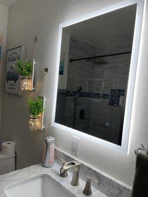 LED Mirror hard wired