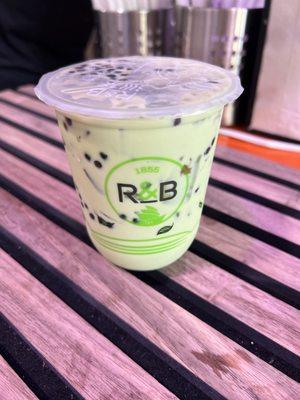 So excited for this place, loving the small mini boba! Got the matcha