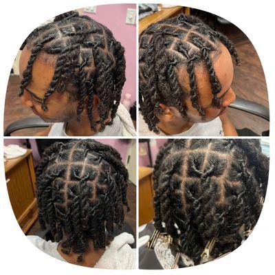 Men dreadlocks maintenance with two strand twist