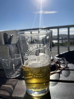 Why not? Pilsner on the front patio. ~ Rob K.