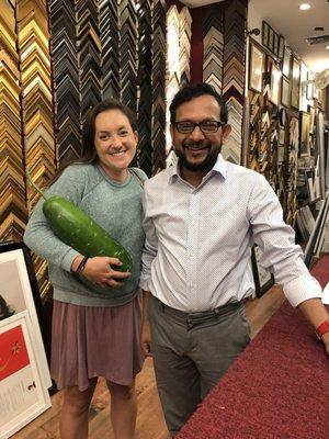 Nassar gave me a squash from his garden for being a loyal customer; he's the best!!