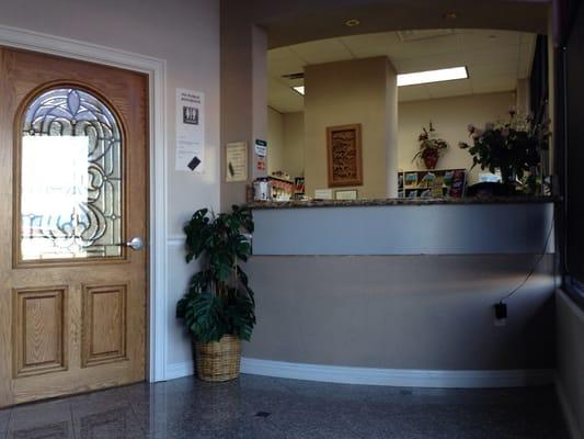 This is the inside of the dental office..