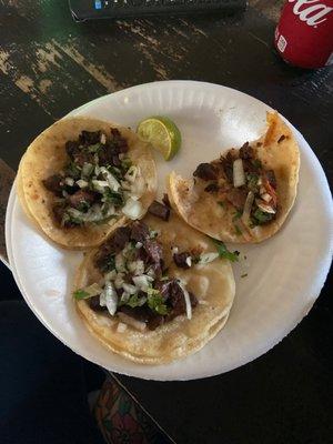 Disgusting!!!! Our tacos de lengua where spoiled,Smelled like fish and tasted foul. Will never order from this place again.