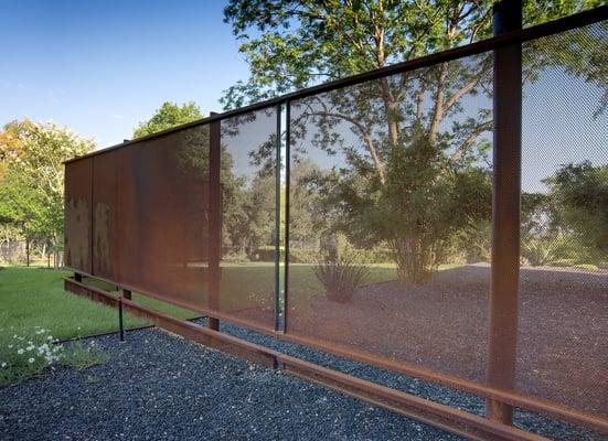 perforated steel fence