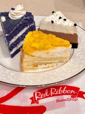 *‿* Always leave space for a slice...or 3-LOL. Yes to #UbeOverload, #MangoSupreme and #ChocolateMousse @ #RedRibbon-Pinellas Park