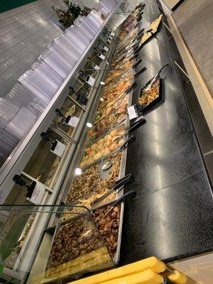 many options if ready-made food at the buffet