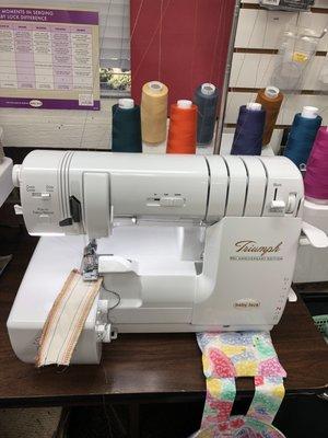 For the ease of use the Babylock serger line will blow the competition away with their JetAir threading system and more.