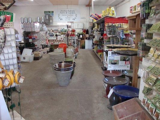 Center isle in the main building and the front desk & checkout register.