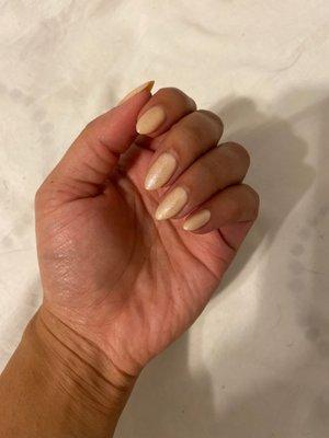 Almond shaped manicure