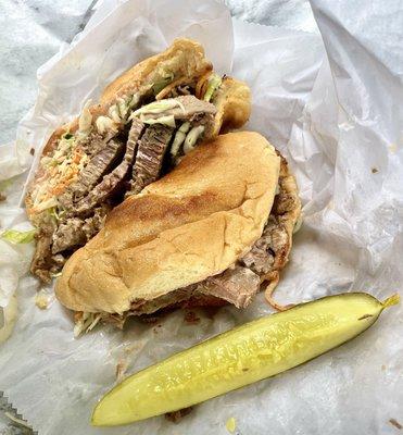 Thursday special -- "Brooklyn Style" savory tender brisket topped with creamy slaw and Russian dressing served on a toasted Kaiser roll