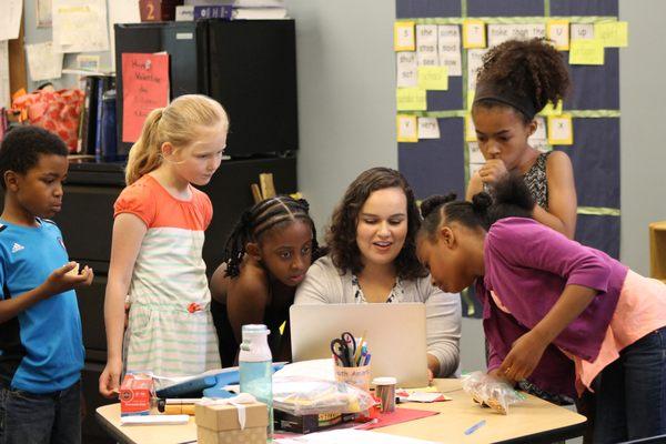 Students Learn from A Teacher Using A Google for Education App