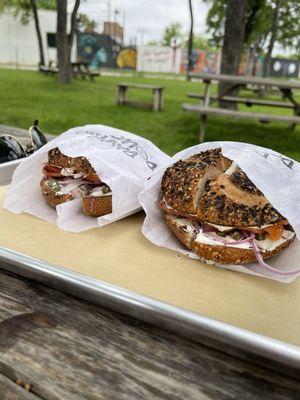 Smoked Salmon Bagel Sandwich