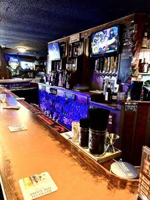 View of the well worn bar