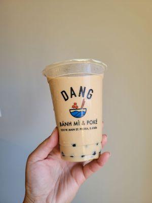 Classic milk tea with brown sugar boba