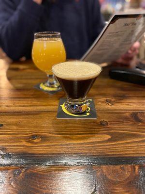 Espresso martinis are great as well as the beers