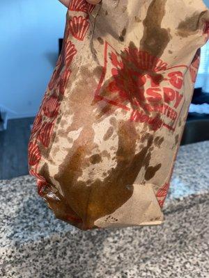 One cheeseburger and this is what the bag looks like