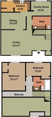 2 bedroom floor paln