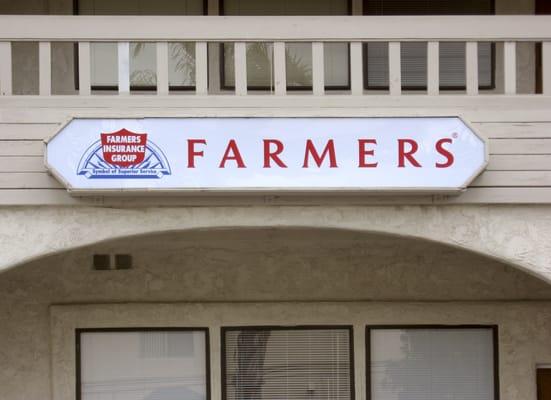 Farmers insurance illuminated sign face was installed into the existing cabinet at their location.