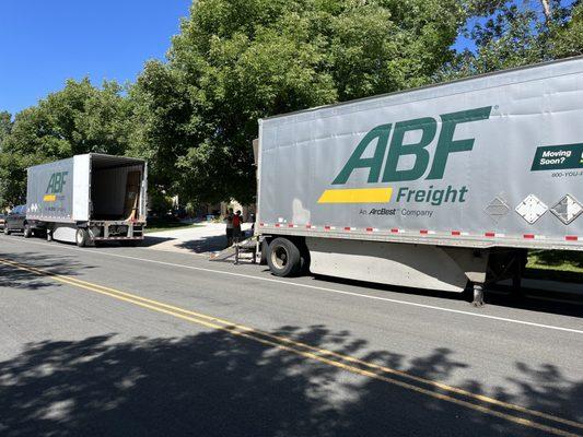 Load huge ABF trailer