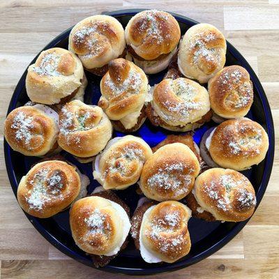 Assorted garlic knot sliders