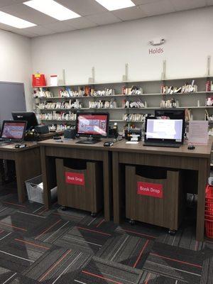 You can now check out your resources by yourself with their scanners--very self serve with employees standing by.