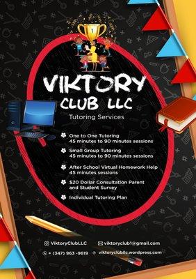 Book a consultation and/or tutoring service with ViKtory Club LLC.