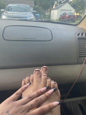 my fresh mani pedi, they slayed and i had a relaxing time