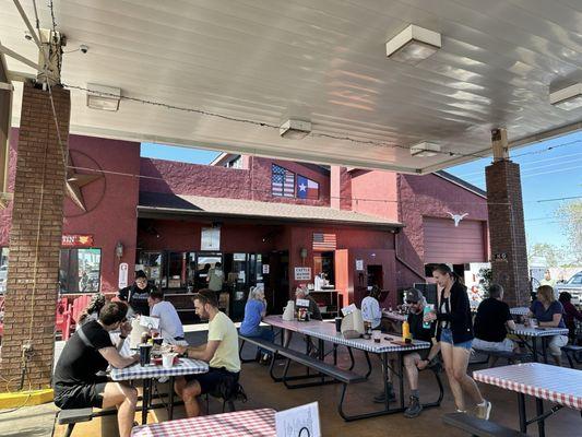 Outside seating area