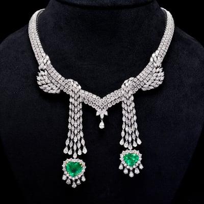 Emerald and Diamond Necklace