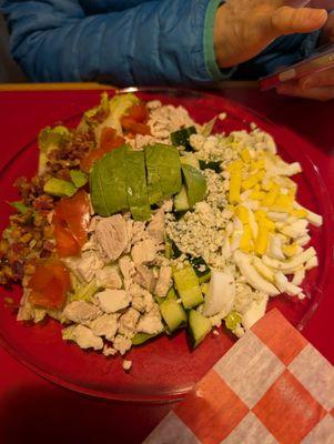 Cobb salad with added avocado (on request)