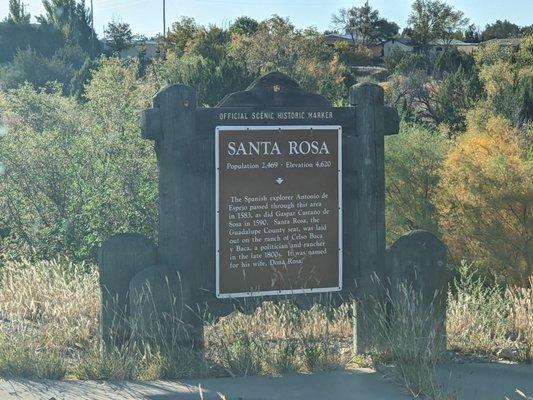 Santa Rosa Historical Marker