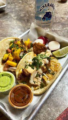 Premium Meats Tacos - red snapper and mahi mahi