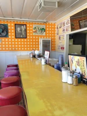 Old school diner spot with the counter seating.