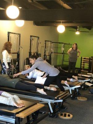 Pilates Instructor training course with  Dr. Ashlee Richardson, PT, DPT and STOTT Pilates Instructor Trainer.