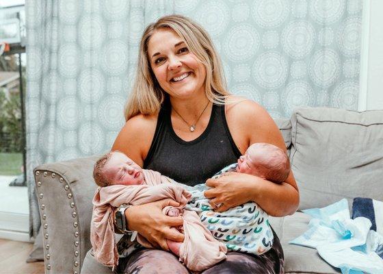 Midwife Lindsey and Twin Babies