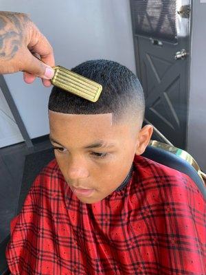 Kids skin fade line up