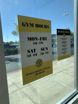 Gym hours