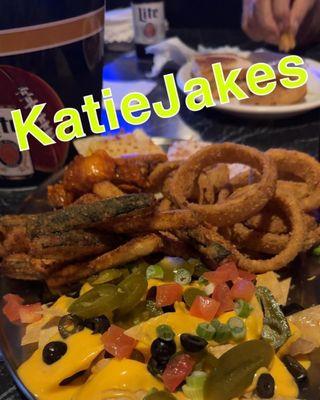 Katie Jakes Bar area food & sample platter