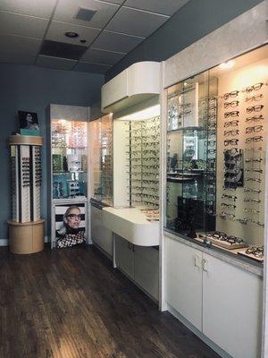 Some of the extensive variety of frames offered by Dr. Kari Nguyen.