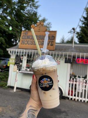 October special flavor changing cookie butter iced coffee w/ syringe